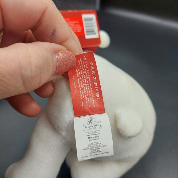 Vintage Collectible Coca-Cola Polar Bear Santa Bean Bag Plush by Beverly Hills - Picture 8 of 8